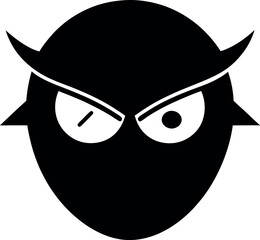 Fototapeta premium evil shape cartoon on white background