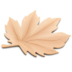 Fototapeta premium Elegant Leaf-Shaped Wooden Tray Rustic Charm for Home Decor