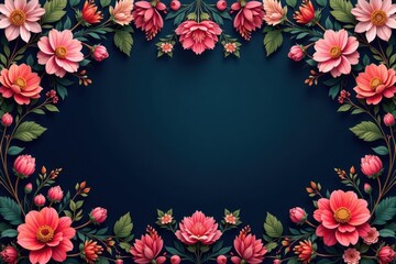 Intricate floral motif displayed on a dark background , bloom, texture