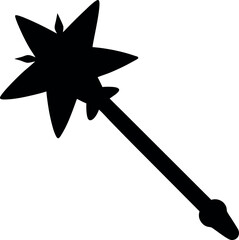 Naklejka premium magic wand black silhouette illustration Free Vector