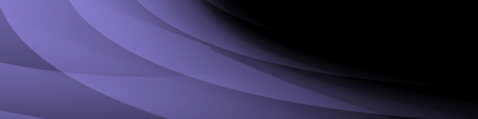 Fototapeta premium Black and light purple abstract banner with geometric pattern and gradient shades, dynamic curve shapes 