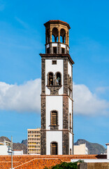 Bell Tower of Iglesia de la Concepcion in Santa Cruz de Tenerife, Canary Islands