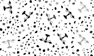 Abstract seamless pattern with candlestick symbols. Creative leopard backdrop. Illustration on transparent background