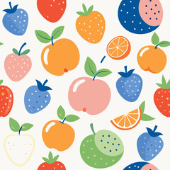 seamless pattern with fruits