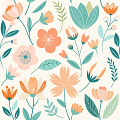 seamless pattern with flowers