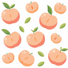 seamless pattern with peaches