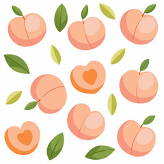seamless pattern with peaches