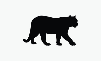Big Cat Silhouette Vector