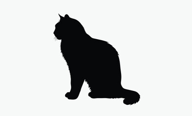 Big Cat Silhouette Vector