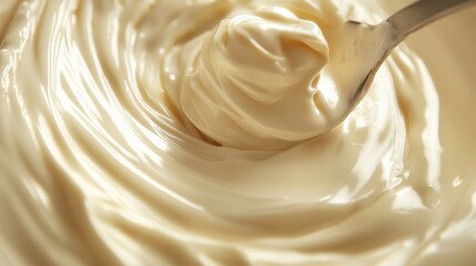 Protein Shake Being Stirred with a Spoon