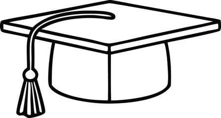 Simple Black Mortarboards  Vector Icon 

