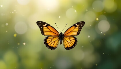 Fototapeta premium Butterfly flying isolated on transparent background