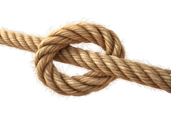 Detailed close up of a big knotted rope, representing strength and unity.