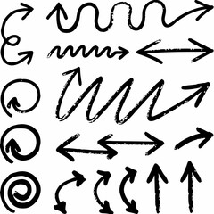 Hand-Drawn Arrow & Doodle Vector Set for Design & Infographics.