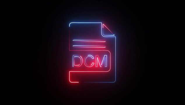 Glowing neon Zip File icon isolated on black background. HD Video motion graphic animation.