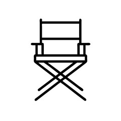 director chair, film production, cinema, movie set, entertainment, studio, Hollywood, movie, film, seat, equipment, professional, camera, action, theater, production, video, isolated, symbol, simple