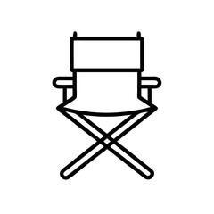 director chair, film production, cinema, movie set, entertainment, studio, Hollywood, movie, film, seat, equipment, professional, camera, action, theater, production, video, isolated, symbol, simple