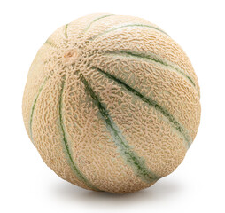 Cantaloupe melon isolated on white background. File contains clipping path.