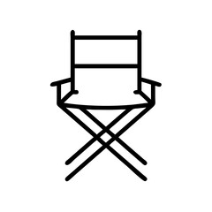director chair, film production, cinema, movie set, entertainment, studio, Hollywood, movie, film, seat, equipment, professional, camera, action, theater, production, video, isolated, symbol, simple