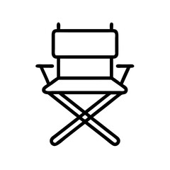 director chair, film production, cinema, movie set, entertainment, studio, Hollywood, movie, film, seat, equipment, professional, camera, action, theater, production, video, isolated, symbol, simple
