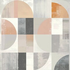 Scandinavian abstract Christmas design with minimal shapes, soft neutral tones, and festive Nordic style. Background for holiday decor, cards, packaging, and modern seasonal branding.