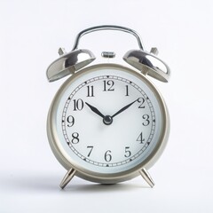 Vintage Alarm Clock Isolated on White Background