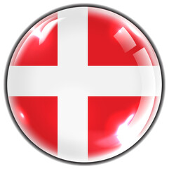 Obraz premium denmark flag button