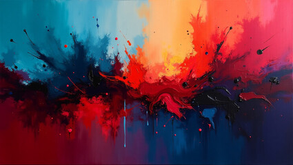 Abstract colorful watercolor paint splash with grunge texture and vintage paper pattern