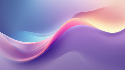 Naklejka premium AI Generated image of Abstract flowing gradient background with smooth curves and vibrant colors