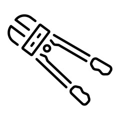 An outline style icon of bolt cutter