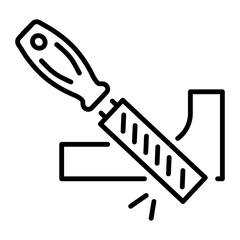 An outline style icon of rasp