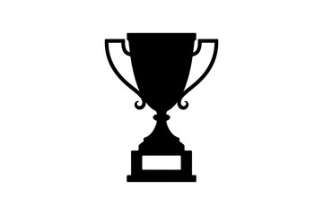 Silhouette of a trophy award champion achievement
