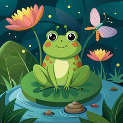 Fototapeta premium frog in the pond