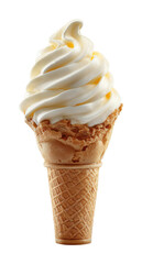 Delicious ice cream cone dessert shop food bright kitchen sweet treats isolated on transparent background