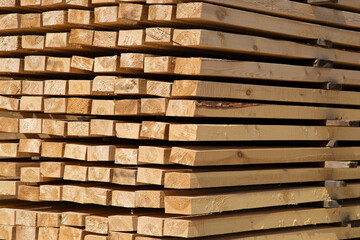 Edged boards.Building material.The material is made of wood.