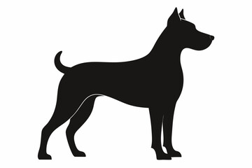 Clean Black Dog Figure With Soft Curves