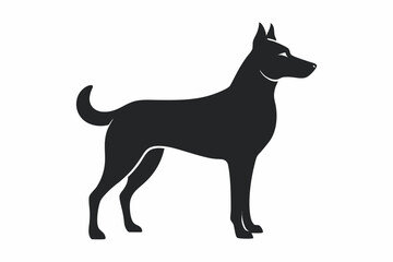 Clean Pet Dog Profile For Signage Or Icons