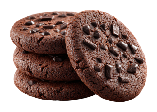 Delicious homemade chocolate chip cookies kitchen food cozy atmosphere view isolated on transparent background