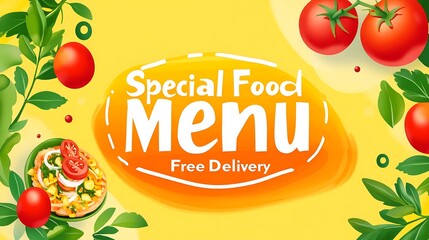 Special food menu with free delivery.