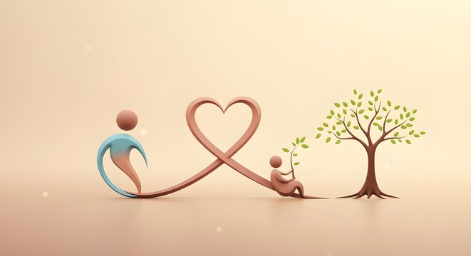 Generative AI Illustration of Fatherhood Concept for Father's Day Celebration