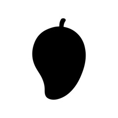 Mango silhouette vector flat illustration design.