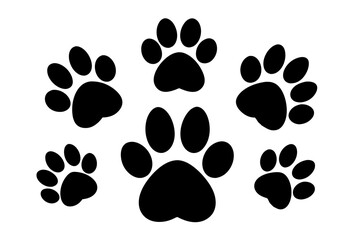 Silhouette Paw Patterns From Multiple Animals