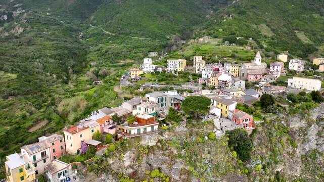 Corniglia Village, Cinque Terre Coast of Italy. La Spezia, Liguria, Italy
