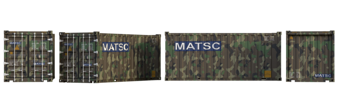 container army with isolated transparent background