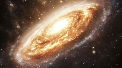 Cosmic Spiral Galaxy: A Celestial Tapestry of Stars and Nebulae