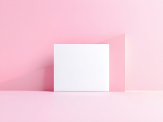 Vertical 5x7 inch white card centered, horizontal decoration under card, minimalist, elegant, natural style, clean composition, pastel background 