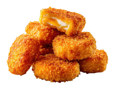 Crispy chicken nuggets delight fast food restaurant food casual isolated on transparent background
