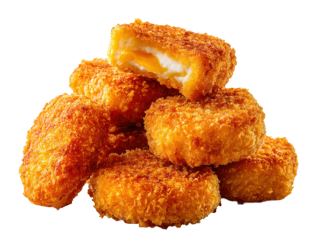 Crispy chicken nuggets delight fast food restaurant food casual isolated on transparent background