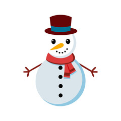 create a frosty the snowman isolated silhouette vector 