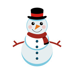 create a frosty the snowman isolated silhouette vector 